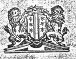 Heraldic lions holding a coat of arms of Gouda which is encircled by a crown of thorns