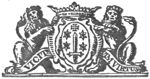 Heraldic lions holding a coat of arms of Haarlem with a crown
