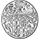 Coat of arms of Utrecht (lions, crosses) with helmet and crest