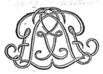 Decorated monogram, abstract interlace