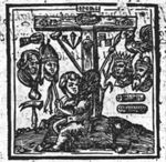 Tau-cross with instruments of the Passion