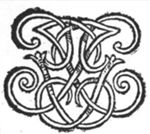 Decorated monogram, abstract interlace