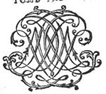 Decorated monogram, floral interlace