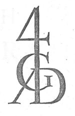 'Hausmarke' with (author's) initials "A.D.G."