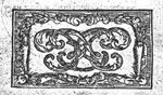 Decorated monogram, floral interlace; decorated frame