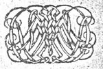 Decorated monogram, abstract interlace