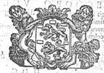 Heraldic lions holding coat of arms of Friesland, with crown