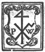 'Hausmarke' and initials "P.W."