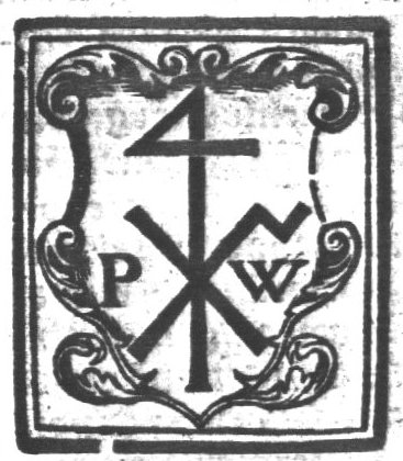 'Hausmarke' and initials "P.W."
