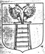 Coat of arms with double-headed eagle and a ladder