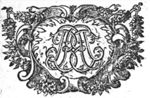Decorated monogram, floral interlace with frame
