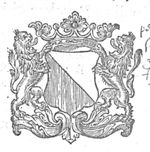 Crowned coat of arms of Utrecht held by two lions