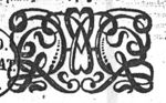 Decorated monogram, abstract interlace