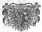 Ornament with flowers and fruits