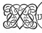 Decorated monogram, abstract interlace