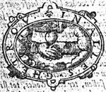 Two joined hands with a flaming heart; frame