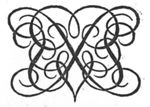 Decorated monogram, abstract interlace