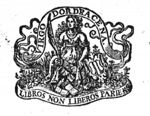 Personification of the city of Dordrecht: sitting woman, holding a palm- branch, 'giving birth to' books in her lap, a coat of arms (of Dordrecht) next to her; banderoles with inscription