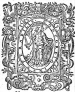 Geryon as personification of Unity; frame decorated with festoons and mascaron