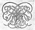 Decorated monogram, abstract interlace