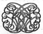 Decorated monogram, abstract interlace