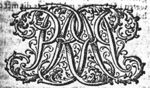 Ornamental monogram, floral interlace