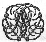 Ornamental monogram, abstract interlace