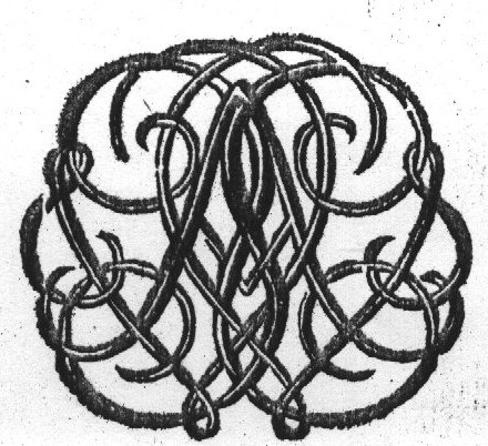 Ornamental monogram, abstract interlace