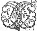 Ornamental monogram, abstract interlace