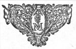 Cartouche with 'Hausmarke' and initials "C.C."; flags and floral ornament