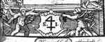 Two cupids with 'Hausmarke' with initials "S.I."