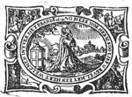 David is kneeling and looking up; an open book on the ground in front of him; a harp and a lit lantern; city-view in the background; Jahweh-tetragram; frame decorated with four additional scenes