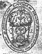 Lily and thorny shrubs, illustrating the Song of Songs: 'As a lily among thorns, So is my love among the daughters'; slightly decorated frame