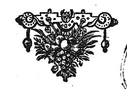 Ornament with flowers and fruits