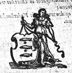 Standing woman presenting the coat of arms of Enkhuizen