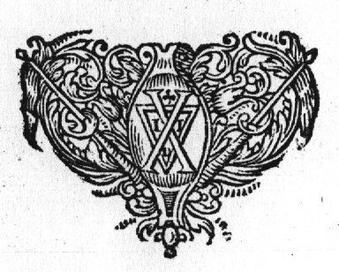 A cartouche with 'Hausmarke' and initials "I.D.I.", floral ornament; flags(?)