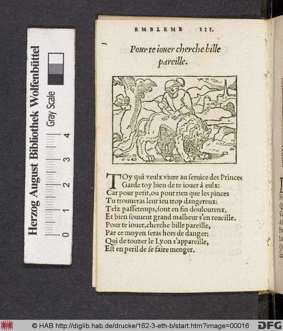 Facsimile page of emblem 3