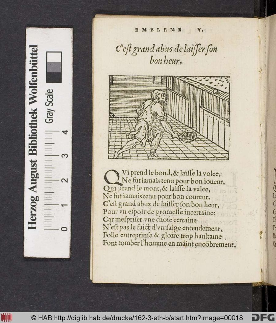 Facsimile page of emblem 5