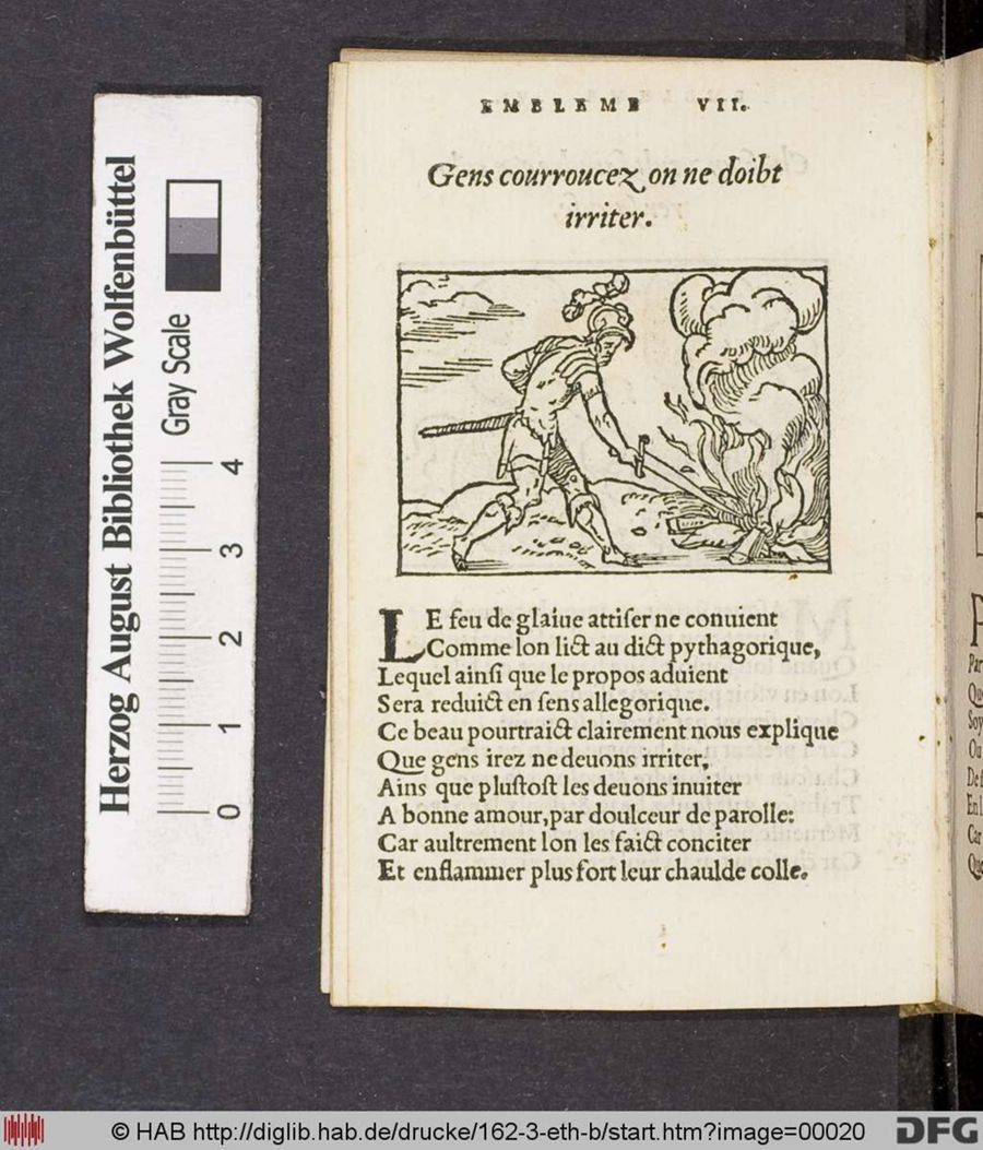 Facsimile page of emblem 7