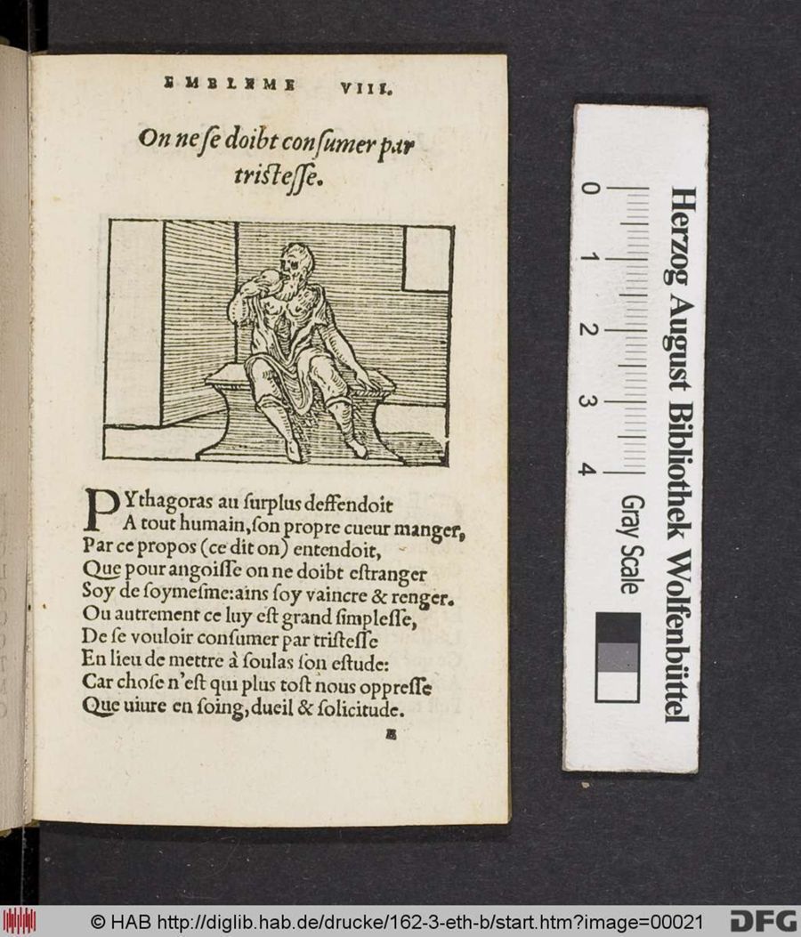 Facsimile page of emblem 8