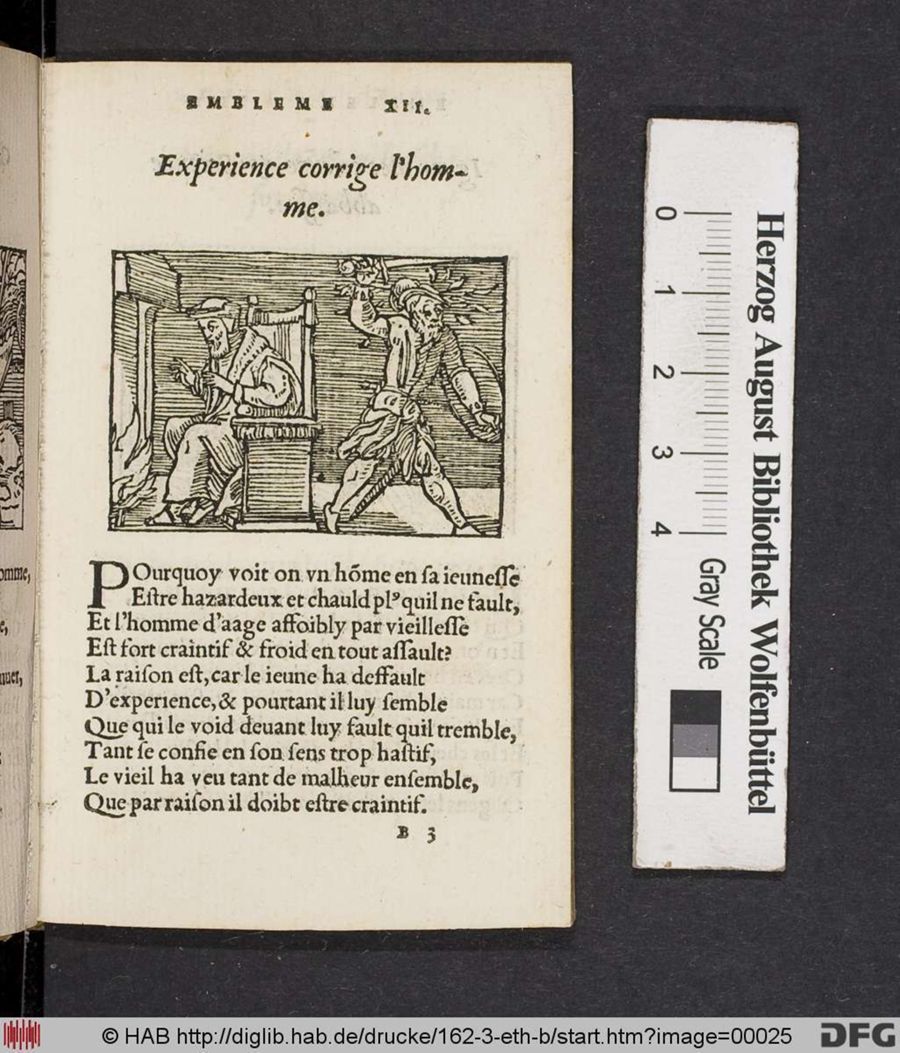Facsimile page of emblem 12