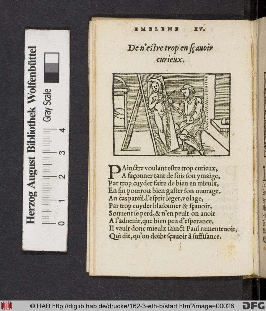 Facsimile page of emblem 15