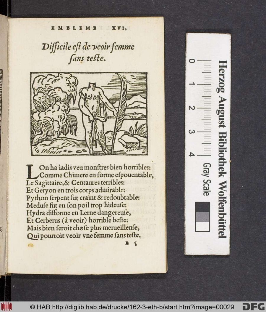 Facsimile page of emblem 16