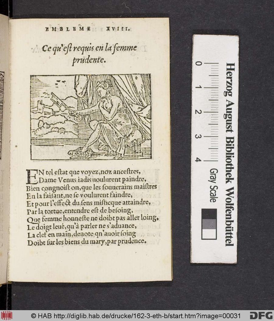 Facsimile page of emblem 18