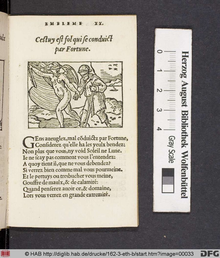 Facsimile page of emblem 20