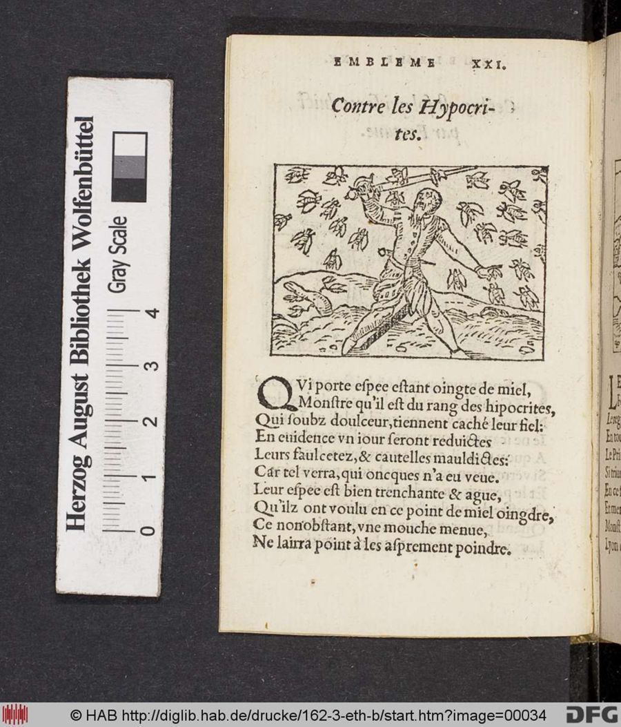 Facsimile page of emblem 21