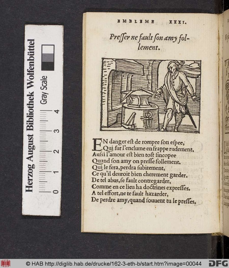 Facsimile page of emblem 31