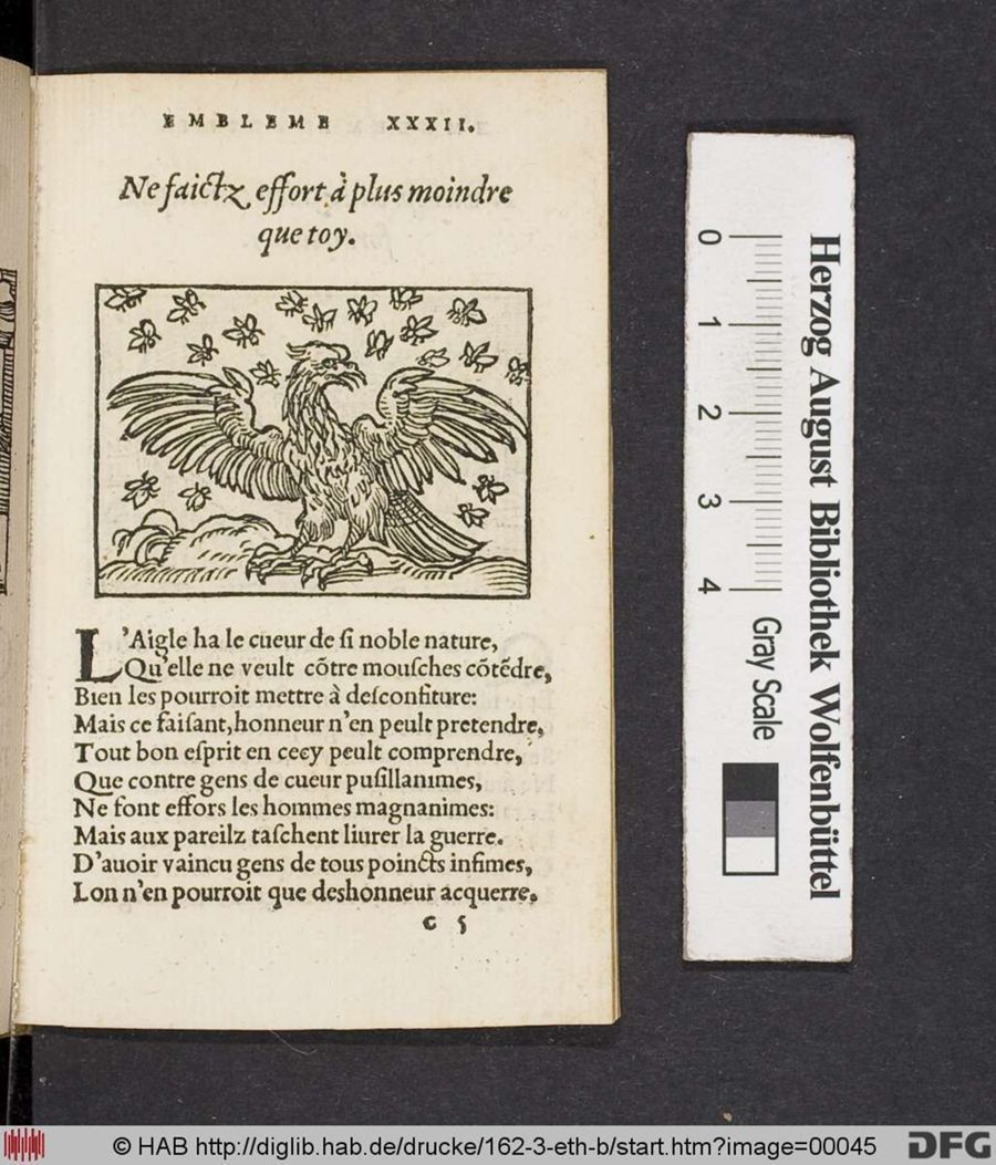 Facsimile page of emblem 32