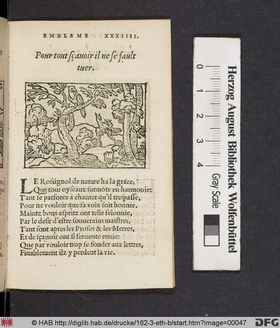 Facsimile page of emblem 34