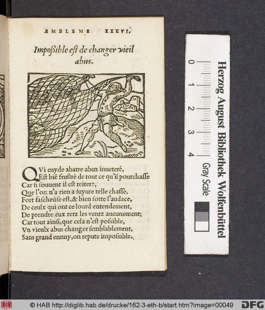 Facsimile page of emblem 36